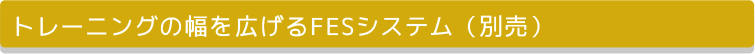 トレーニングの幅を広げるFESシステム（別売）