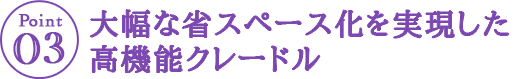 大幅な省スペース化を実現した高機能クレードル