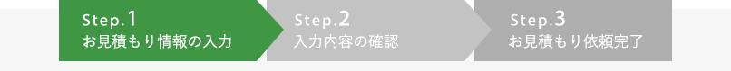 お見積もり情報の入力