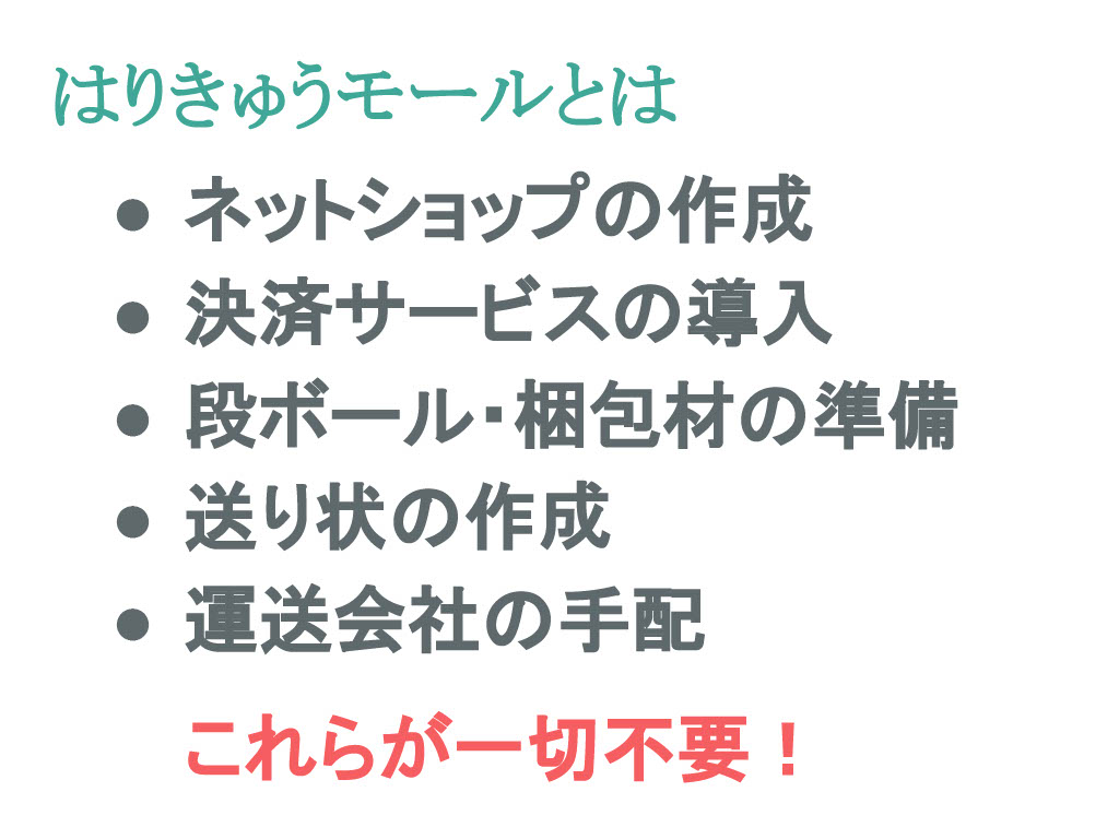 はりきゅうモールは準備不要！