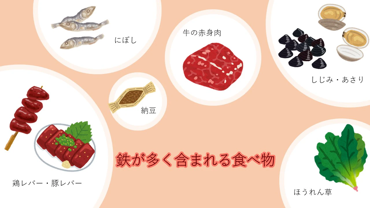 鉄が含まれる食材